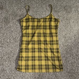 Yellow checkered body dress